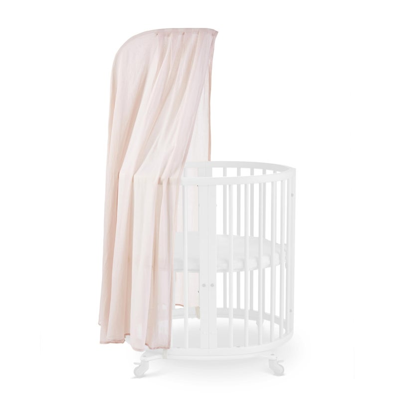 Stokke Sleepi Canopy by Pehr, Blush - for Sleepi Mini & Crib/Bed (Sold Separately) - Washable Soft Organic Cotton - Image 1